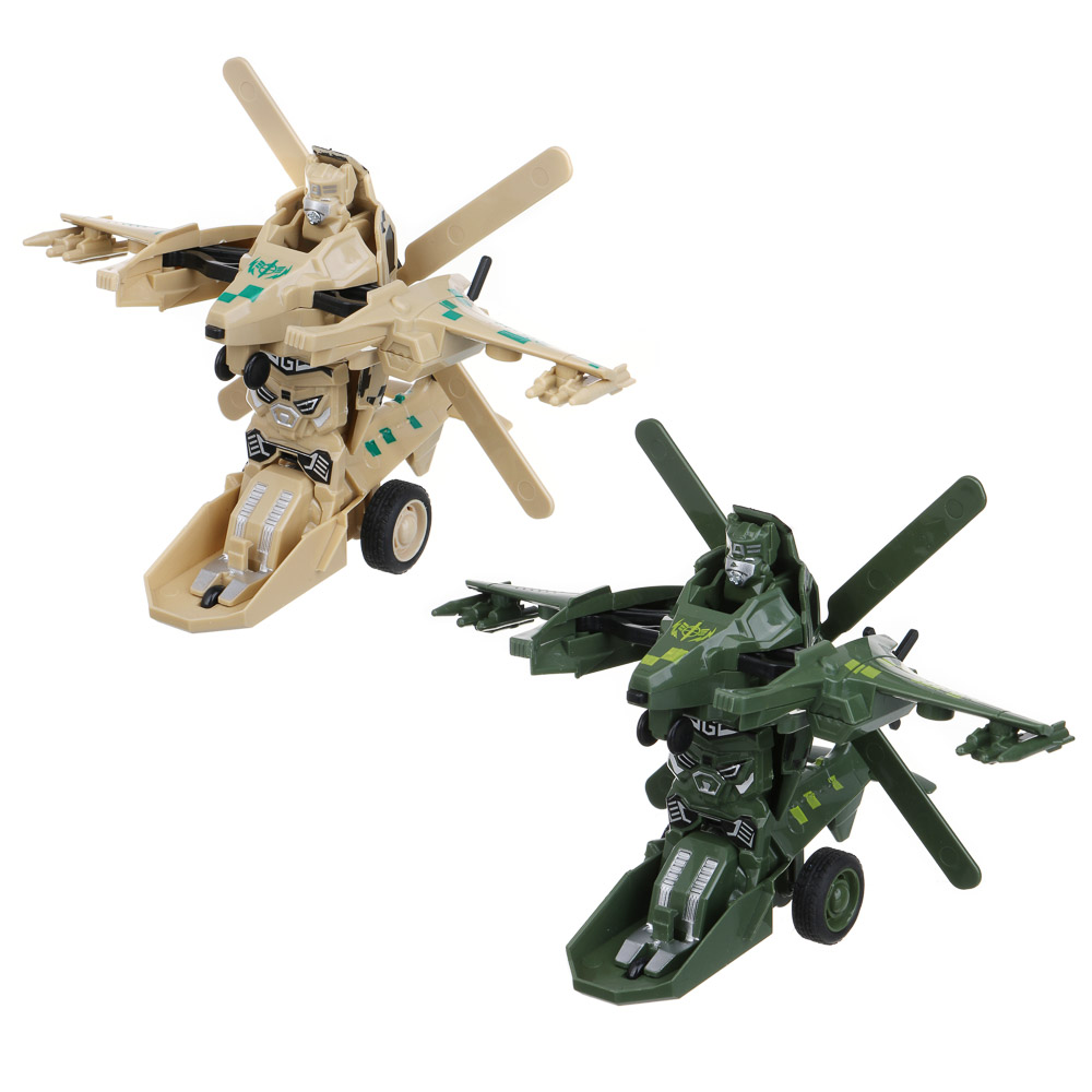 ИГРОЛЕНД Вертолет - трансформер 2 в 1, инерция, удар, ABS, 17х6х15 см, 2 дизайна, арт.№ 296-002