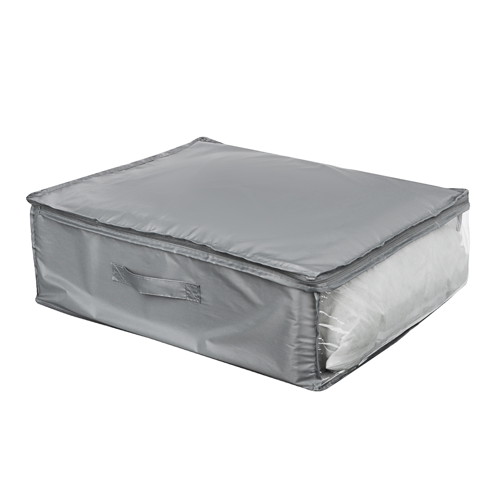 VETTA Кофр с крышкой, с прозрачным окном, 55х45х19см, Швеция, полиэстер, серый, арт.№ 457-708