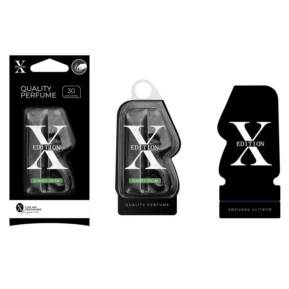 Ароматизатор подвесной гелевый тм NEW GALAXY X-Edition, 18 мл, Bl.Opium,Million,Sum.Dream,L'imperat., арт.№ 794-727