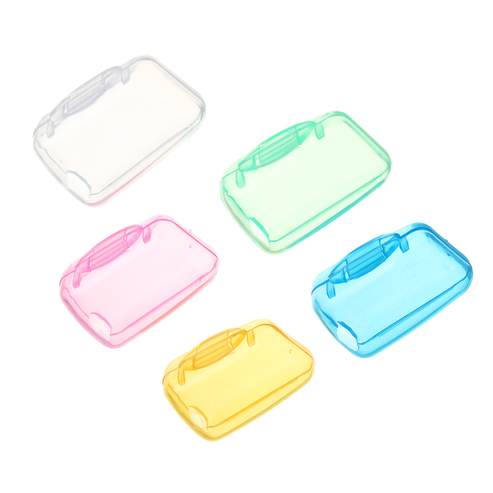 Набор футляров для зубных щёток тм VETTA, пластик, 3,5х2х2 см, 5 цветов, арт.№ 463-505