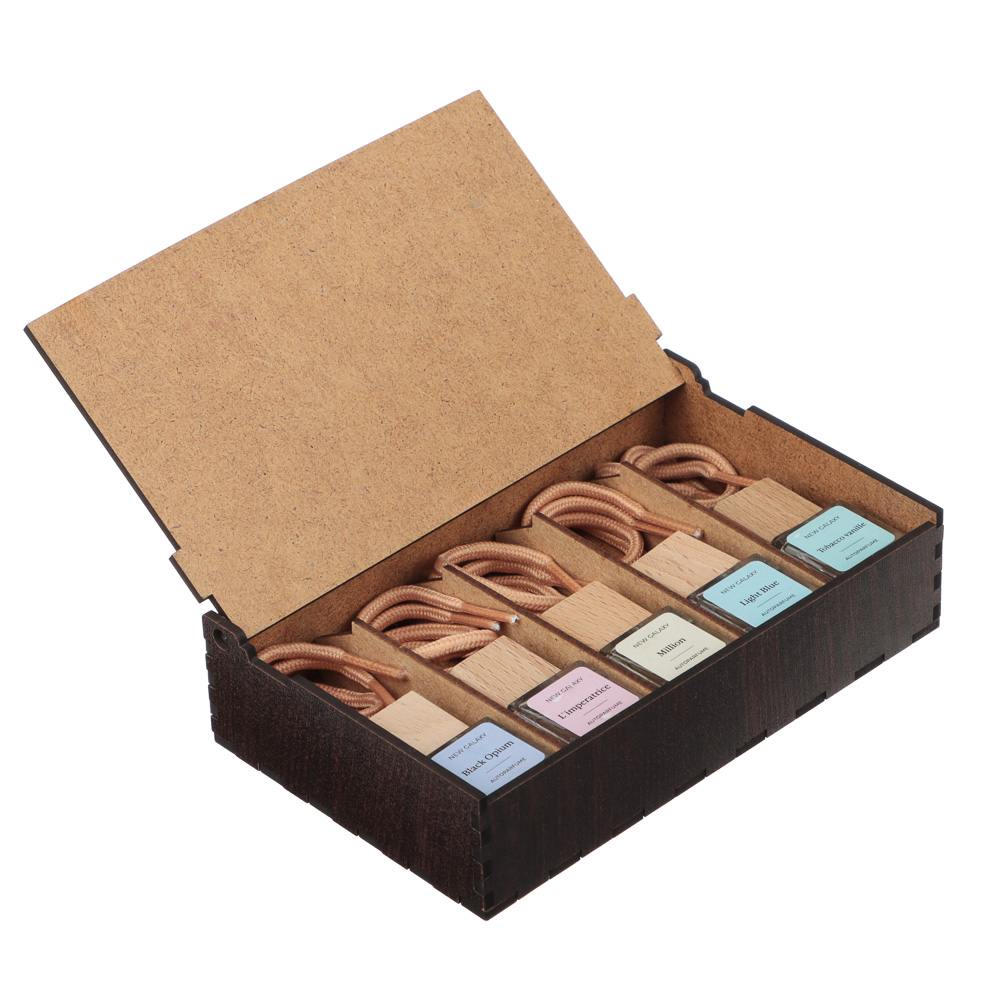 Набор подвесных ароматизаторов тм NEW GALAXY,5 мл,Bl.Opium, LImpertrice,Million,L.Blue, Tob. Vanille, арт.№ 794-711