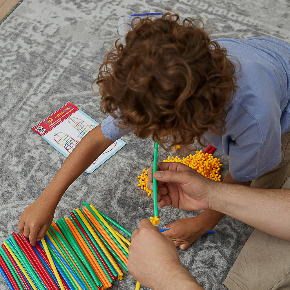 BY Education Конструктор пластиковый "Чудо-палочки", 300 деталей, PE, PP, 28х18х12,5 см, арт.№ 859-072