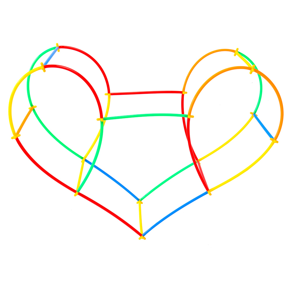 BY Education Конструктор пластиковый "Чудо-палочки", 300 деталей, PE, PP, 28х18х12,5 см, арт.№ 859-072