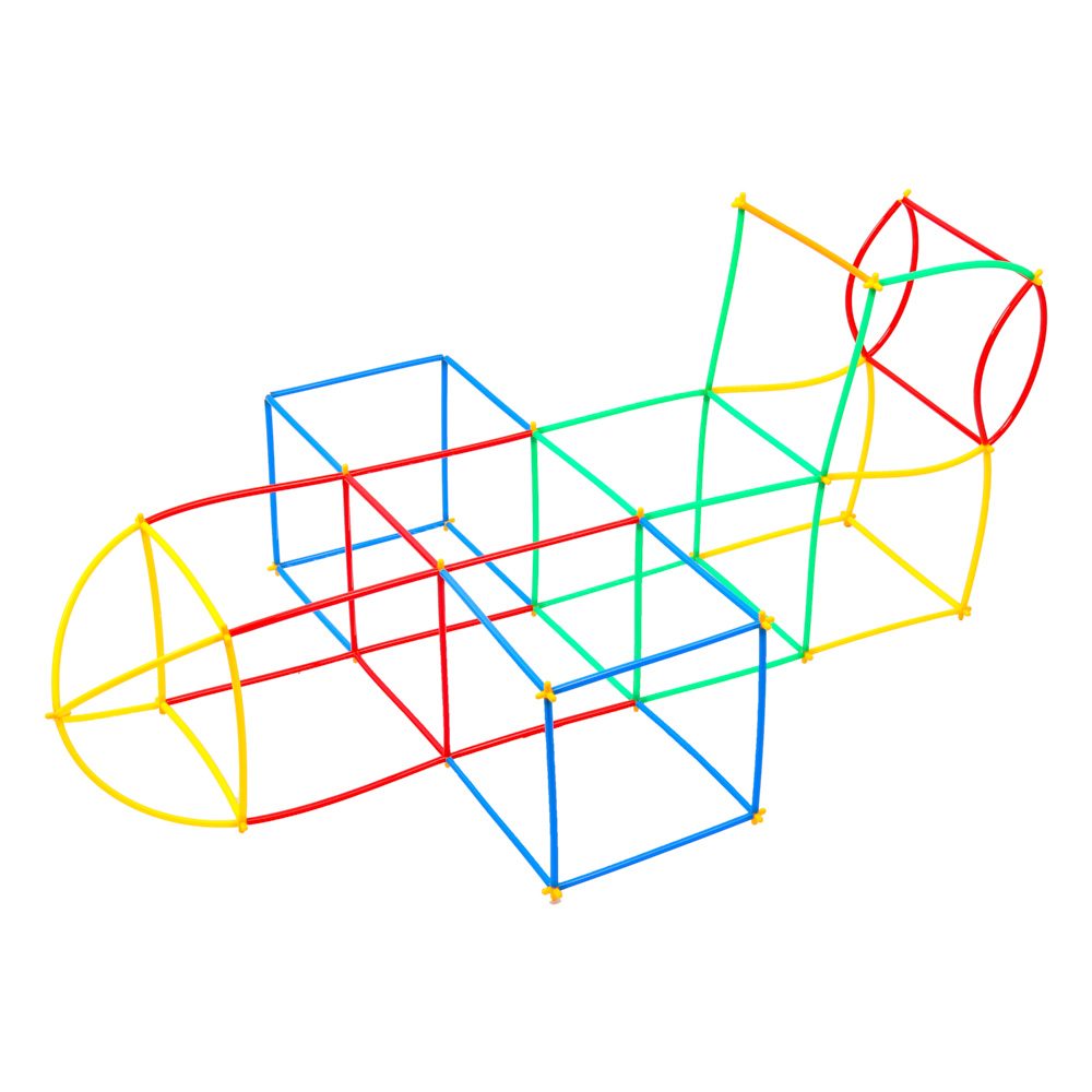 BY Education Конструктор пластиковый "Чудо-палочки", 300 деталей, PE, PP, 28х18х12,5 см, арт.№ 859-072