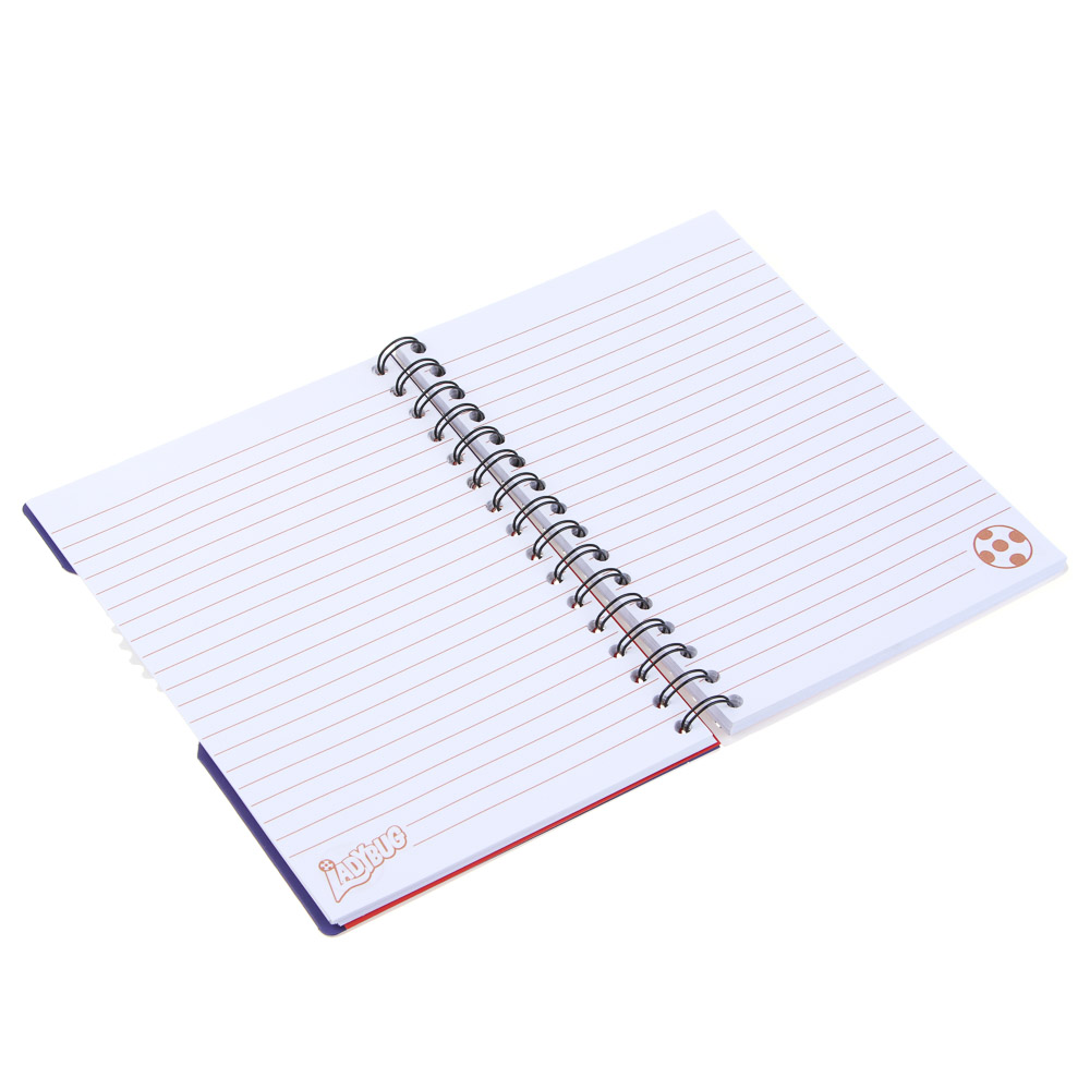 Записная книжка 96 листов А5 Ледибаг/Супер-Кот, тв.обл., спираль, окно, вращ.элемент, серия "Кор", 2 дизайна, арт.№ 811-019