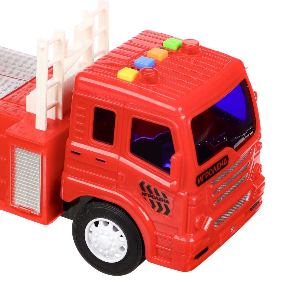 ИГРОЛЕНД Машина инерционная, свет, звук, 3хAG13, пластик, 25х9-17х10-12,5 см, 5 дизайнов, арт.№ 292-197