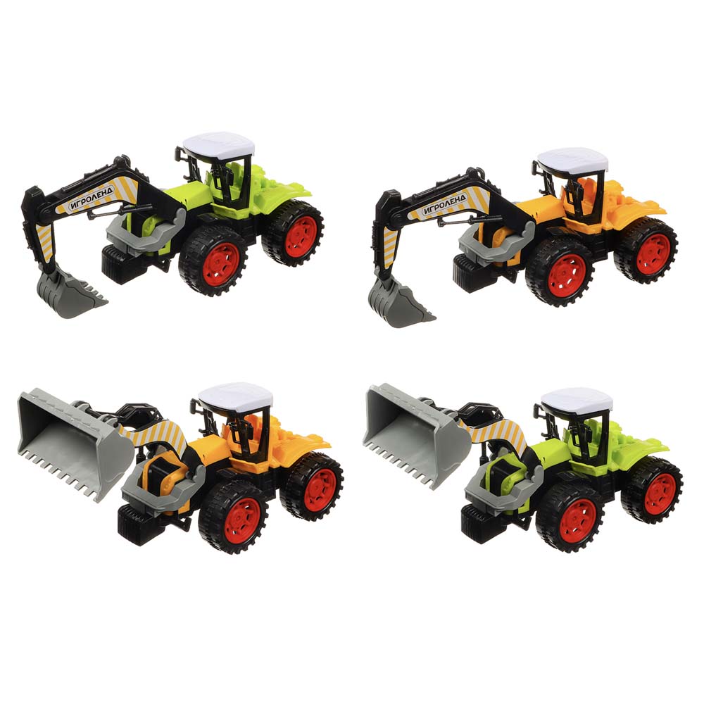 ИГРОЛЕНД Машина в виде Трактора, инерционного, PP, 27х11х12см, 3 дизайна, арт.№ 292-230