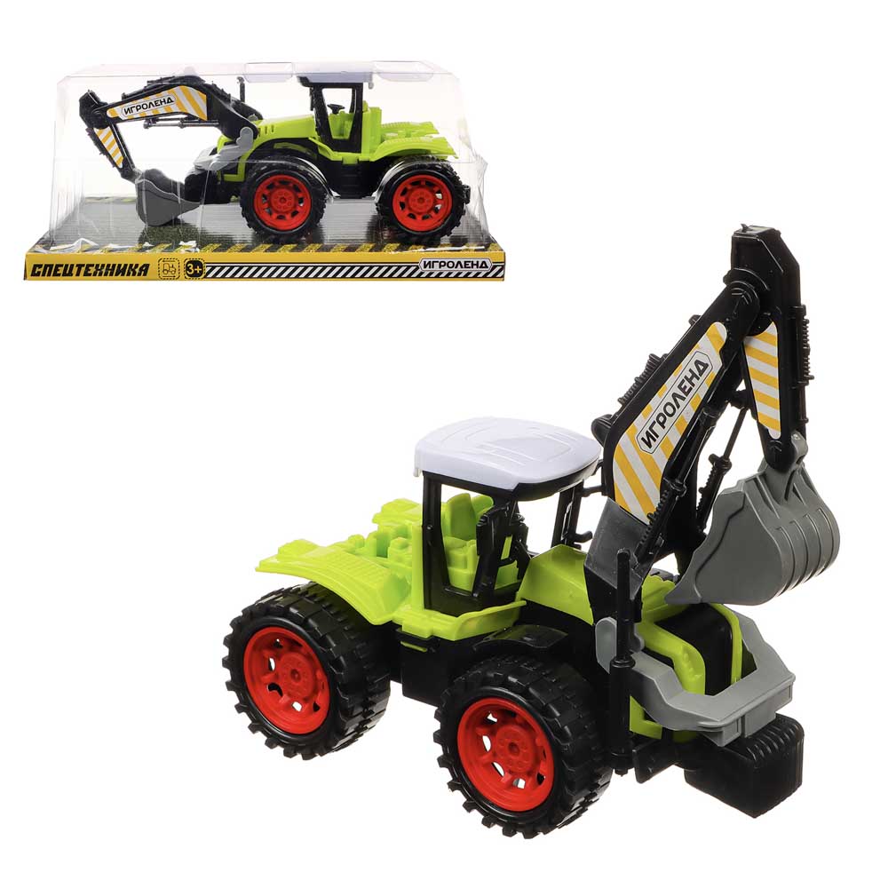 ИГРОЛЕНД Машина в виде Трактора, инерционного, PP, 27х11х12см, 3 дизайна, арт.№ 292-230