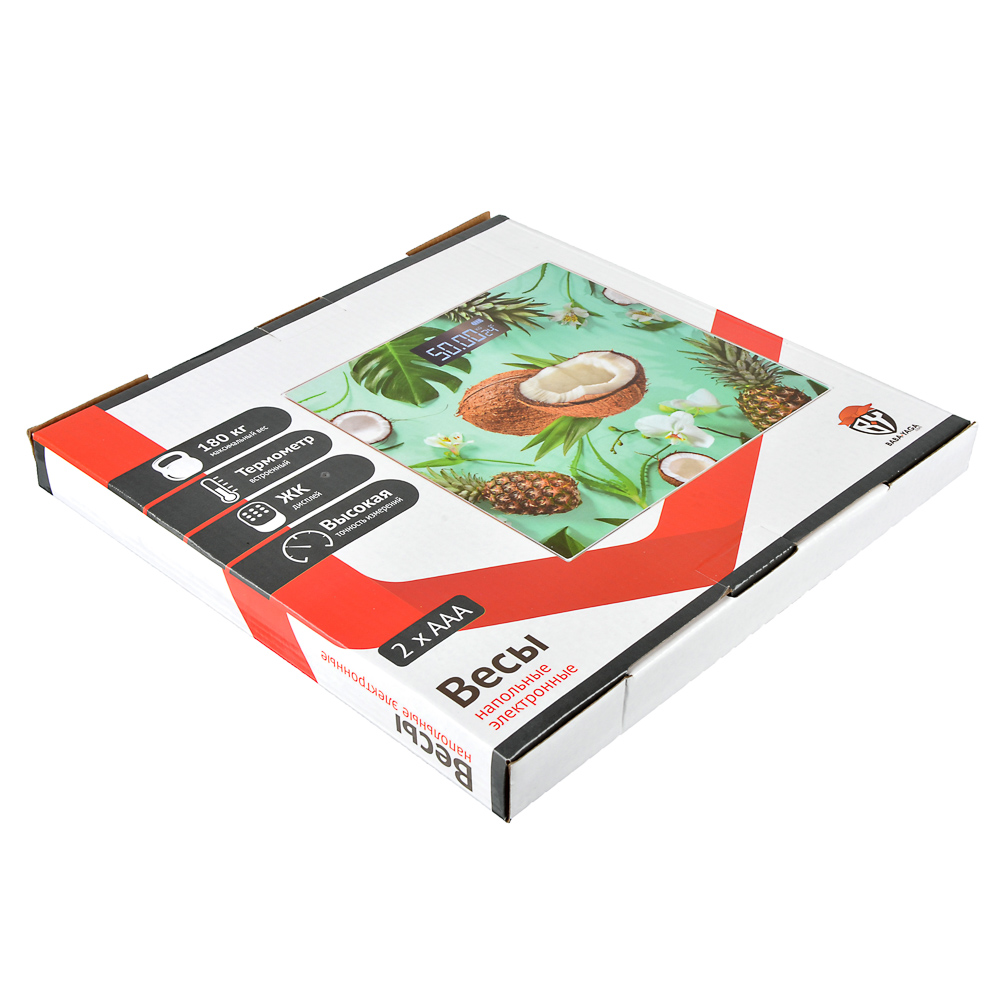 Весы напольные электронные "Мечта", ЖК-дисплей, макс. нагр.до 180кг, 28х28х0,5см, арт.№ 487-045