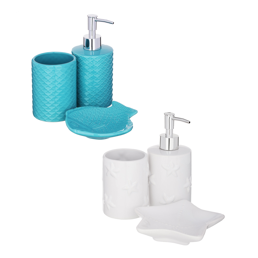 VETTA Набор для ванной 3 пр., керамика, "Лагуна", 2 дизайна, арт.№ 463-946