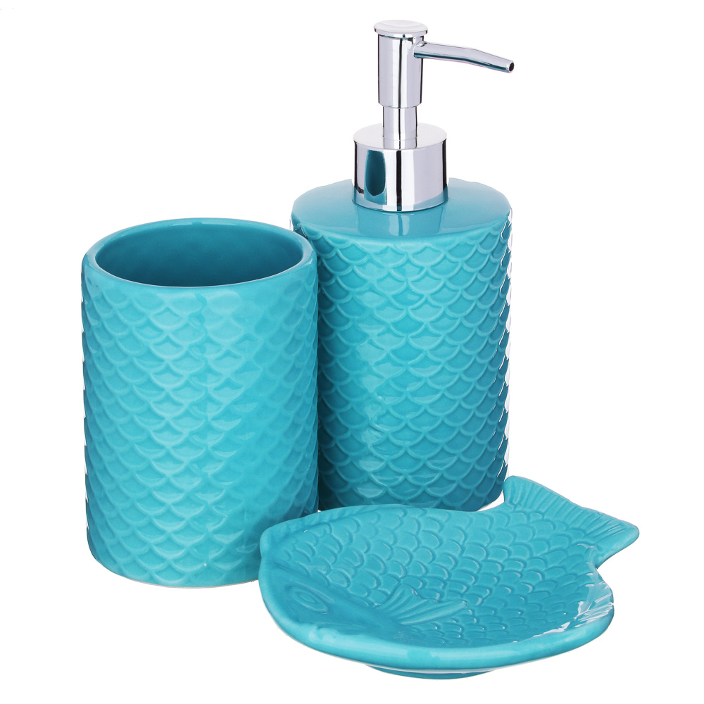 VETTA Набор для ванной 3 пр., керамика, "Лагуна", 2 дизайна, арт.№ 463-946