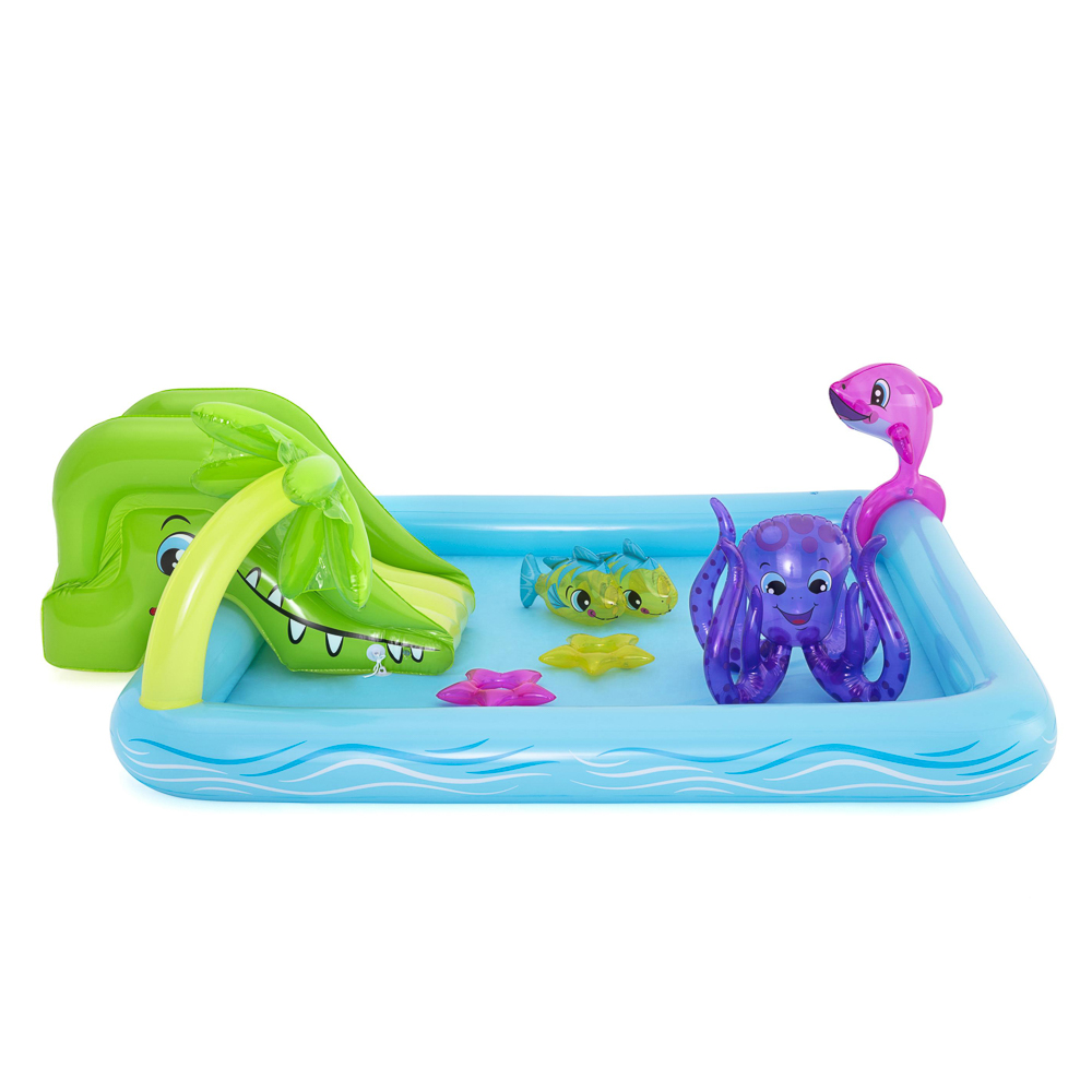 BESTWAY Бассейн надувной с брызгалкой и принадл. для игр "Аквариум", 239х206х86см, 308 л, 53052, арт.№ 013-018