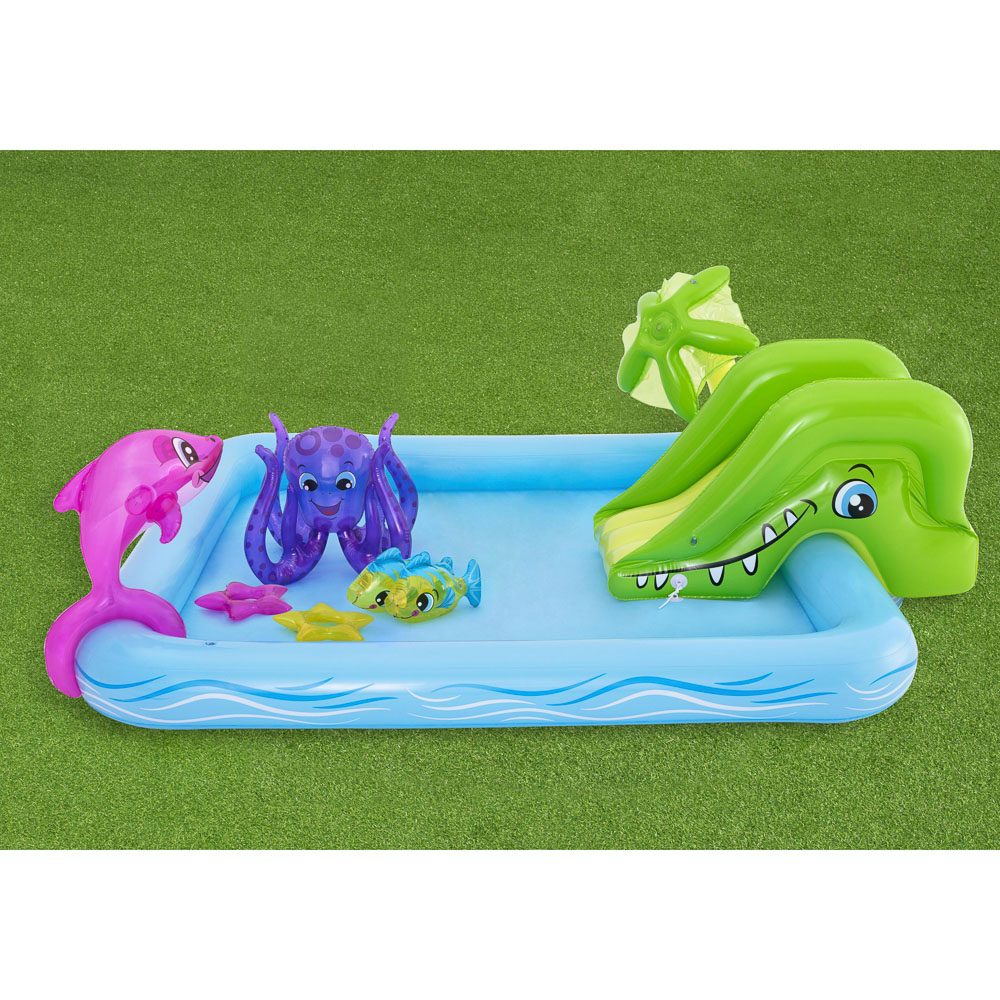 BESTWAY Бассейн надувной с брызгалкой и принадл. для игр "Аквариум", 239х206х86см, 308 л, 53052, арт.№ 013-018