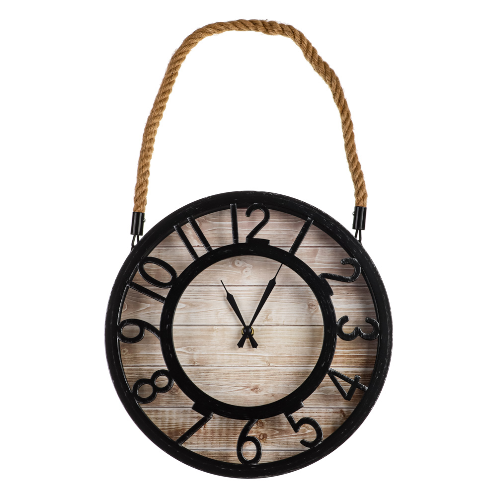 LADECOR CHRONO Часы настенные с веревочной вешалкой, пластик, 30см, ЧН-31, арт.№ 581-140