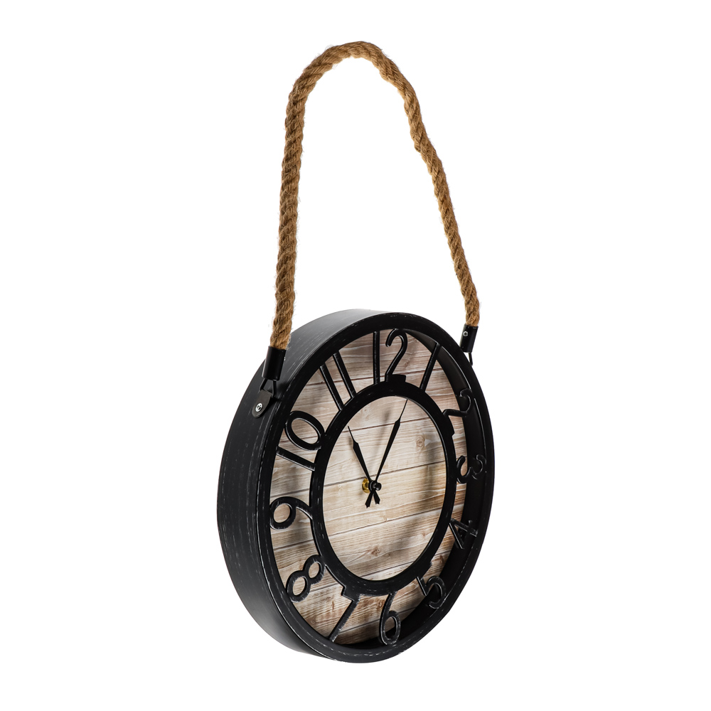 LADECOR CHRONO Часы настенные с веревочной вешалкой, пластик, 30см, ЧН-31, арт.№ 581-140