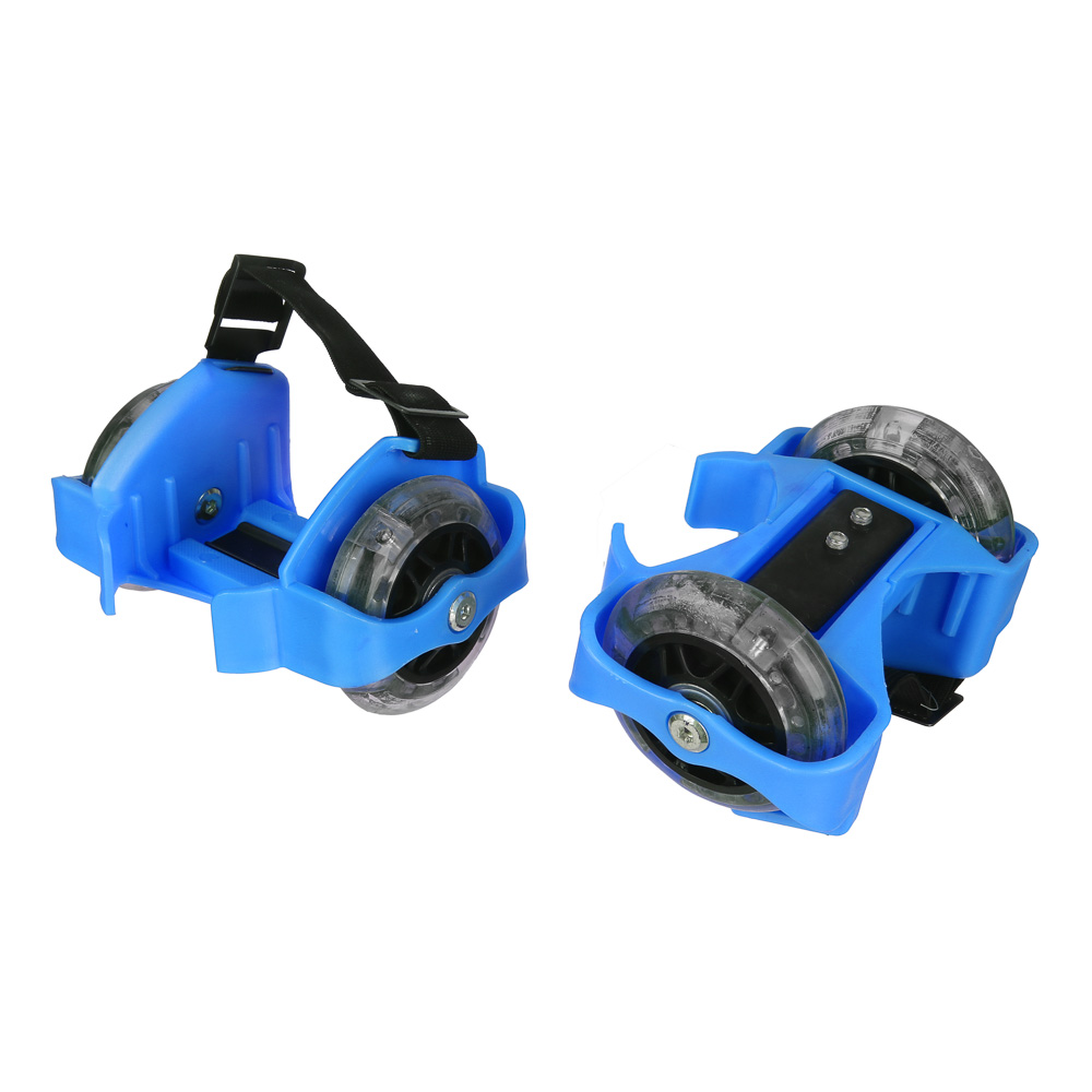 SILAPRO Ролики на пятку раздвижные, 2 колеса 3LED ПВХ d=7cm, пластик, макс. вес  80кг, 2 цвета, арт.№ 129-076