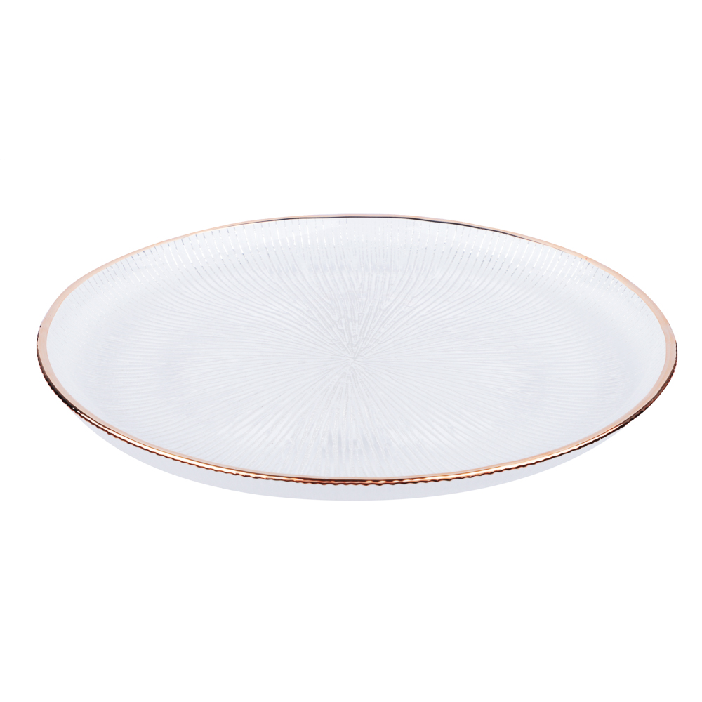 BY COLLECTION White Line Тарелка десертная, 19,5х1,5см, стекло, арт.№ 820-854