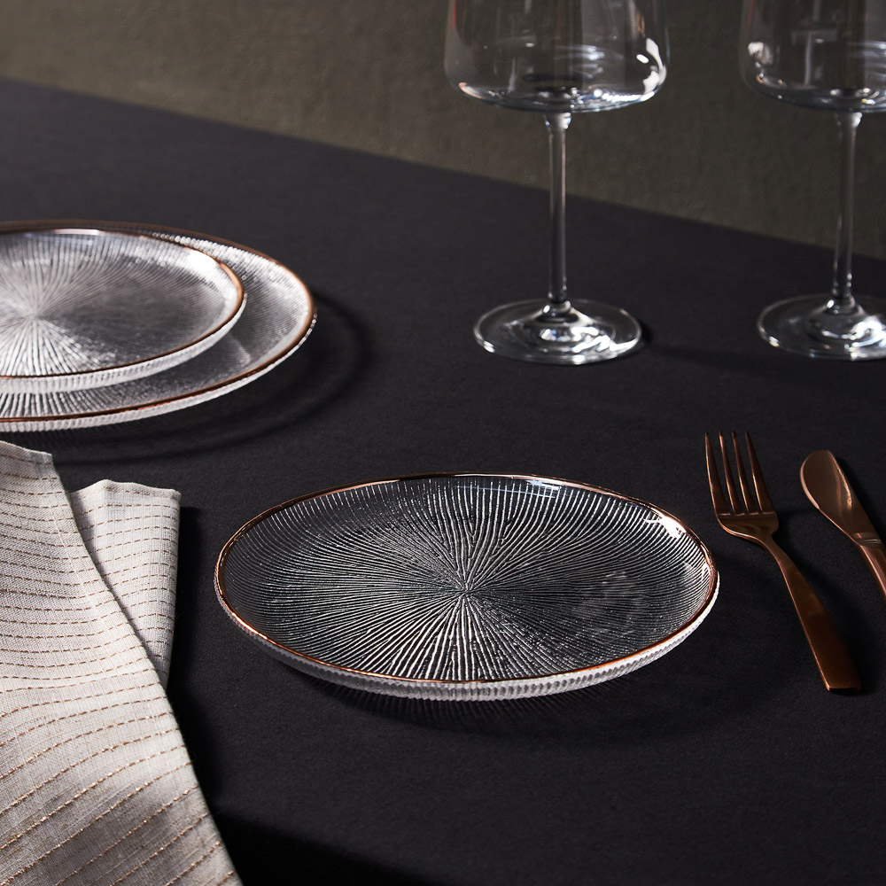 BY COLLECTION White Line Тарелка десертная, 19,5х1,5см, стекло, арт.№ 820-854