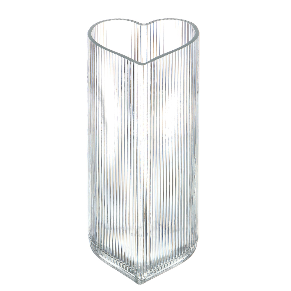 Ваза тм LADECOR "Сердце" 19х8,4 см, стекло, арт.№ 502-227