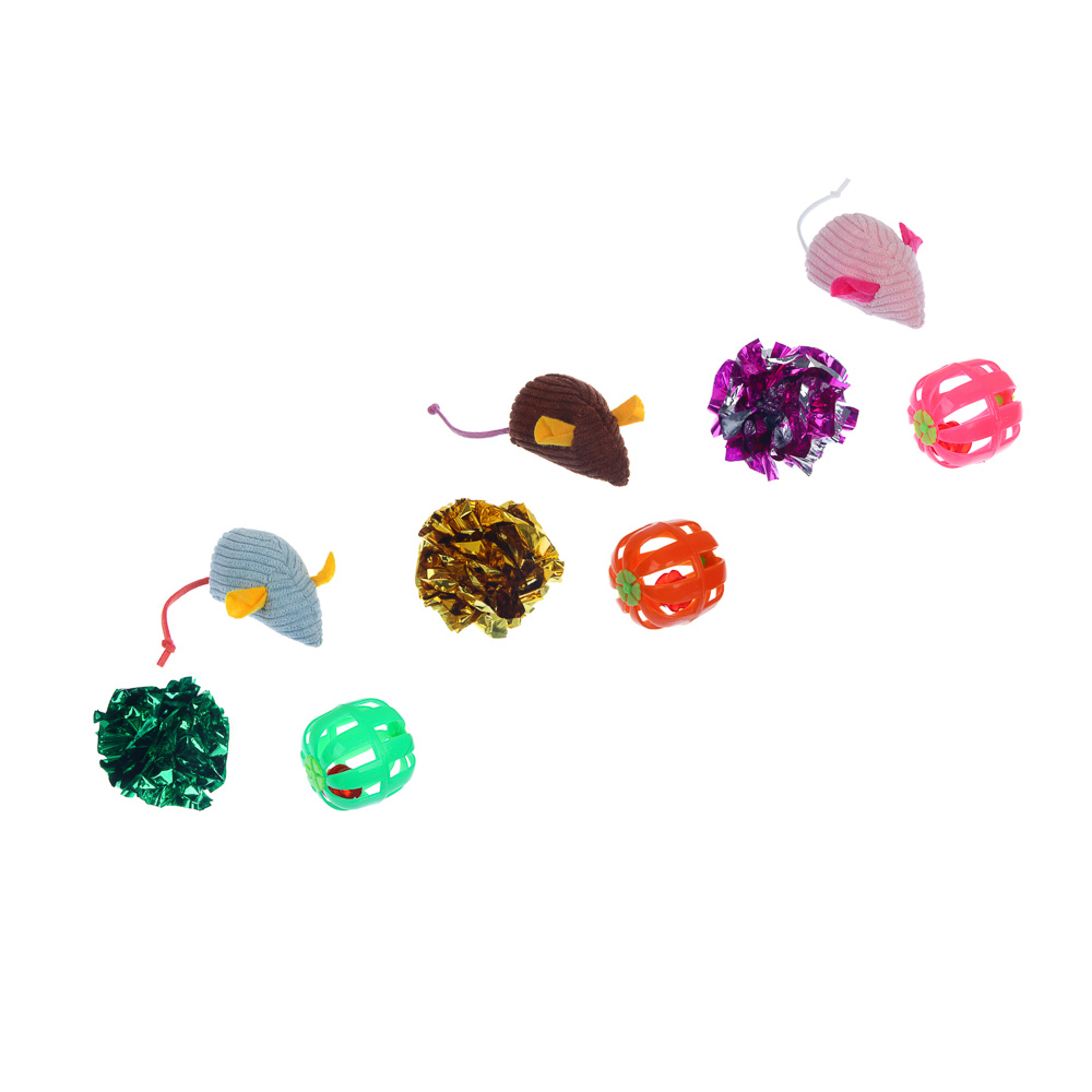 Набор игрушек для кошек тм VETTA (мышь, бочонок, шуршалка) 3шт, арт.№ 273-555