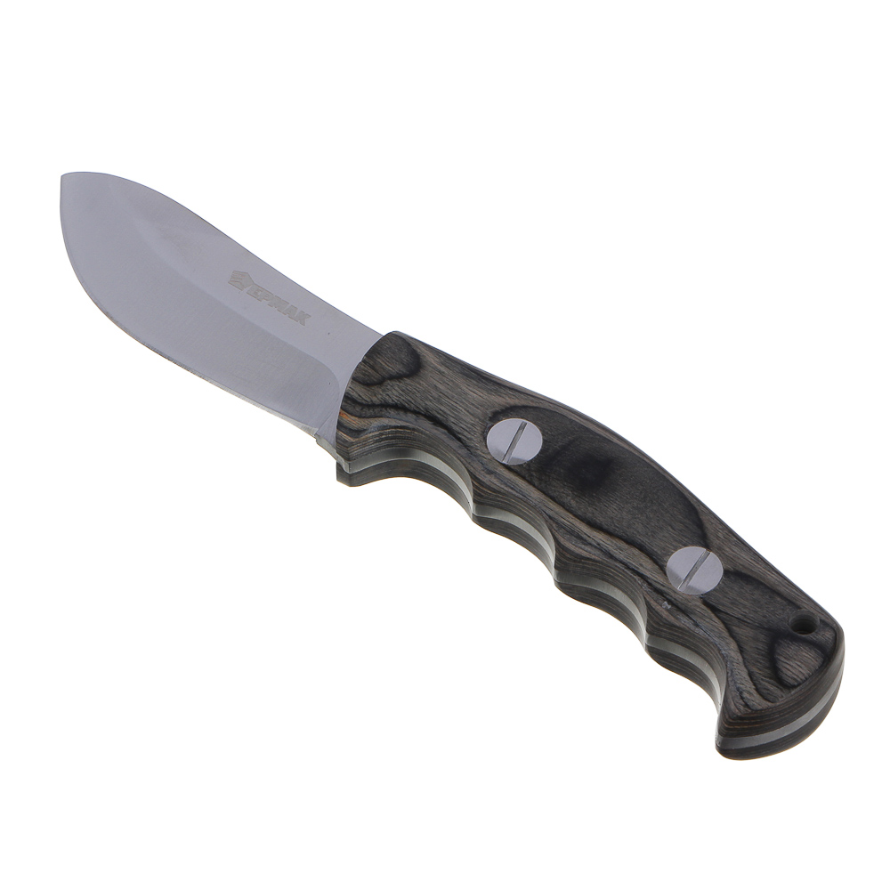 Нож охотника в ножнах тм ЕРМАК, 24(9,5х0,4)см, ручка дерево, арт.№ 633-016