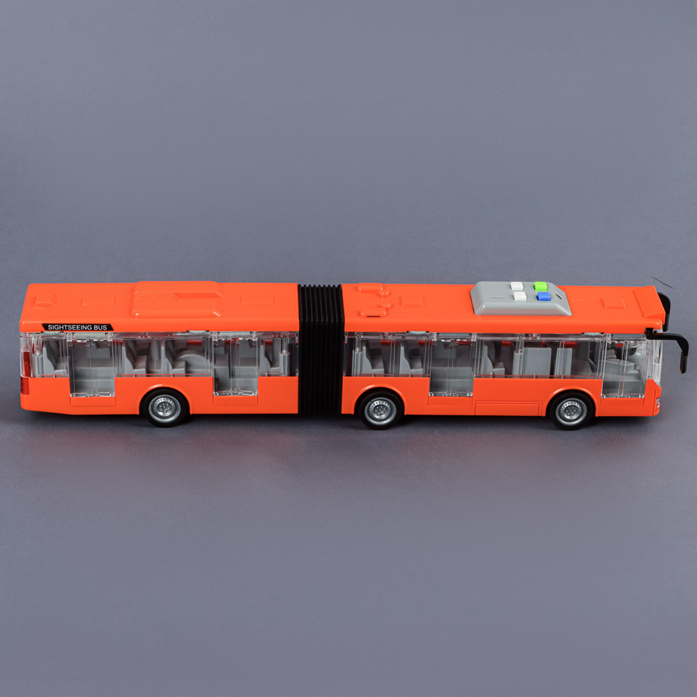 ИГРОЛЕНД Городской транспорт, свет, звук, инерция, двери откр, 3хLR44, ABS, 48х16,5х11,5см, 3 диз, арт.№ 292-217