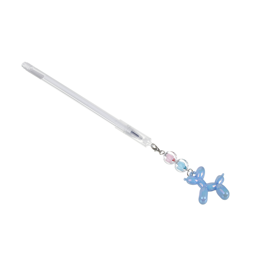 Ручка гелевая синяя 0,5мм, с подвеской "Balloon Dog", микс, арт.№ 591-375