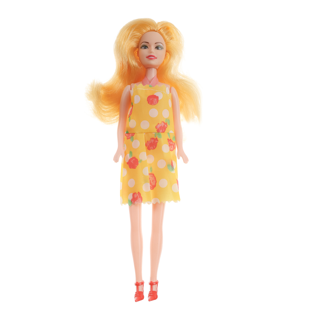 ИГРОЛЕНД Кукла в платье, 29 см, PP, PVC, 10,5х4х35,5 см, 6 дизайнов, арт.№ 436-147