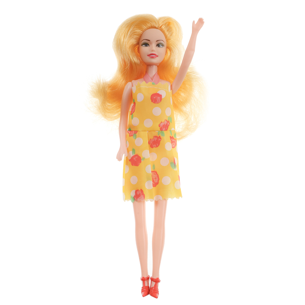 ИГРОЛЕНД Кукла в платье, 29 см, PP, PVC, 10,5х4х35,5 см, 6 дизайнов, арт.№ 436-147