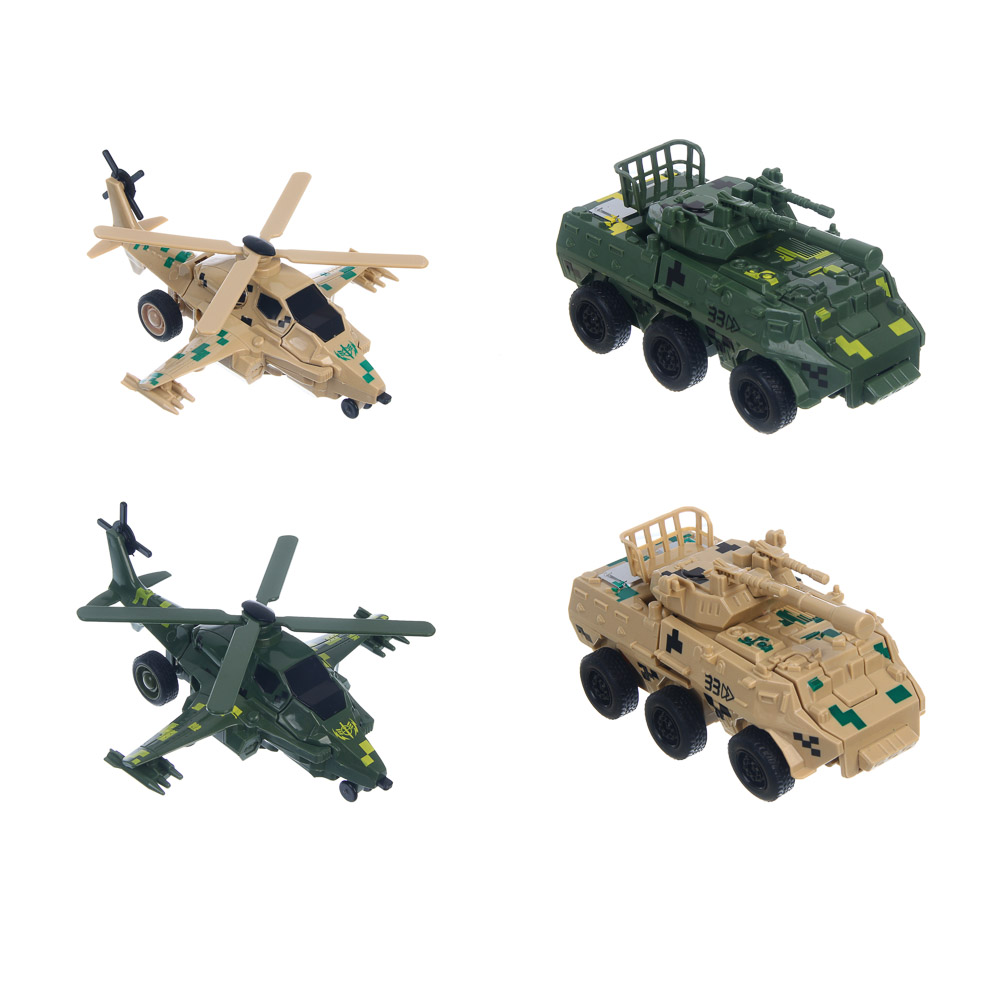 ИГРОЛЕНД Бронетрансформер "Военная операция" 2 в 1, удар, ABS, 14х7х7,5 см, 2 дизайна, арт.№ 296-003