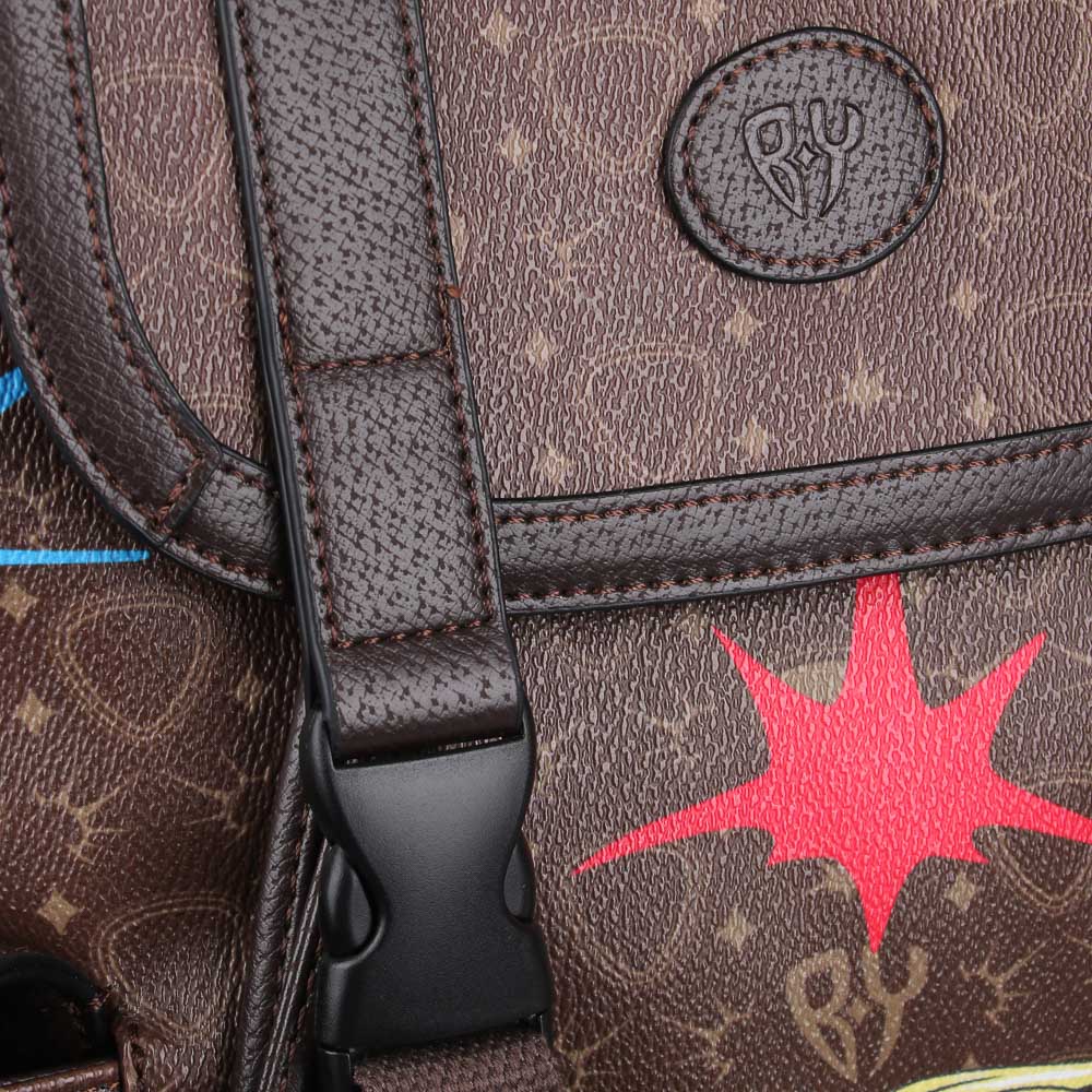 BY Рюкзак подростковый 44х34,5х12,5см "Заря", 1 отд., 2 карм., иск.кожа, арт.№ 254-444