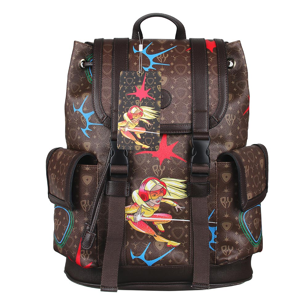 BY Рюкзак подростковый 44х34,5х12,5см "Заря", 1 отд., 2 карм., иск.кожа, арт.№ 254-444