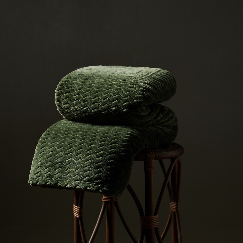 PROVANCE Эвкалипт Плед микрофибра, 180х200см, 300гр/м, зеленый, арт.№ 486-010