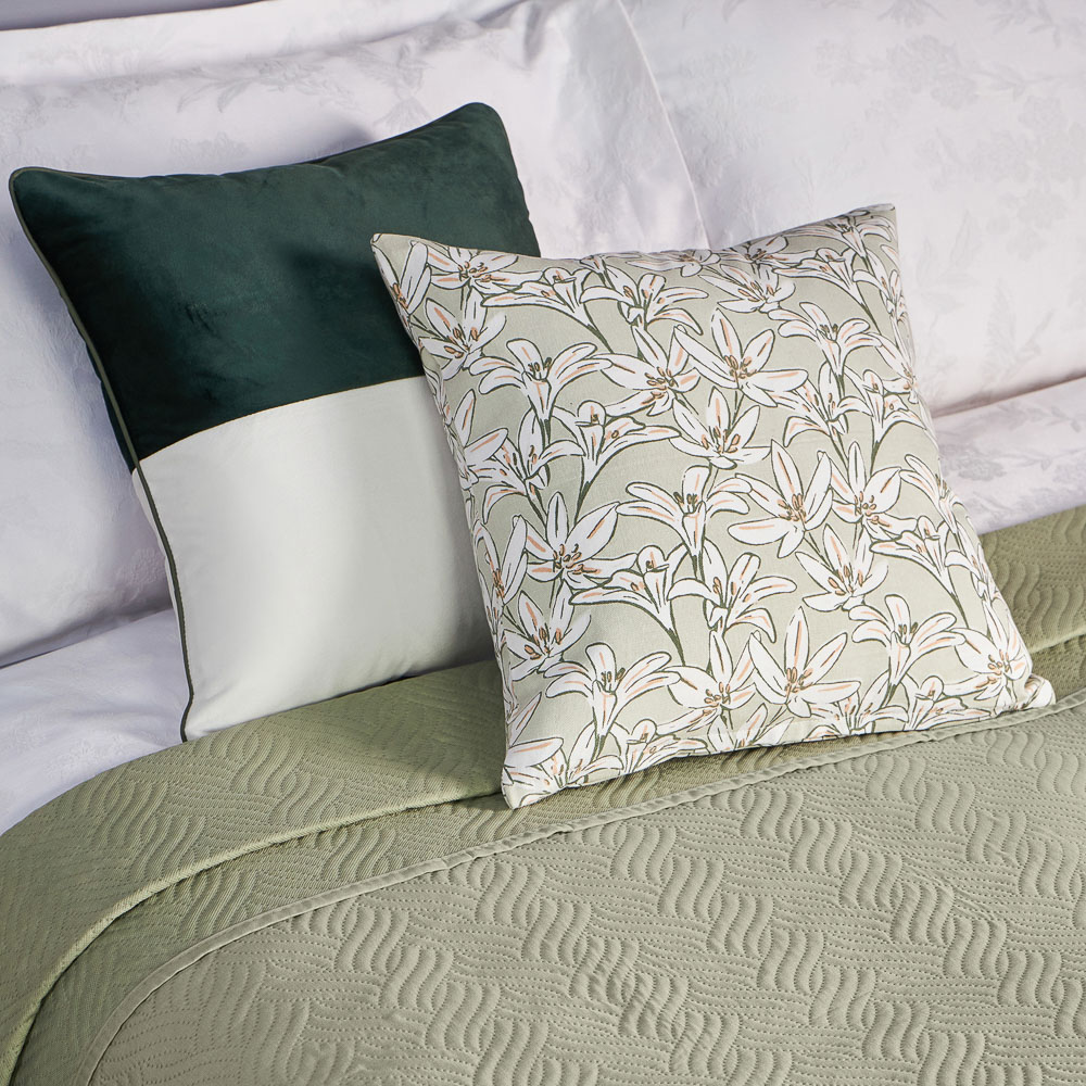 PROVANCE Эвкалипт Покрывало стеганое 180х200см, 100% полиэстер, зеленый, арт.№ 486-011