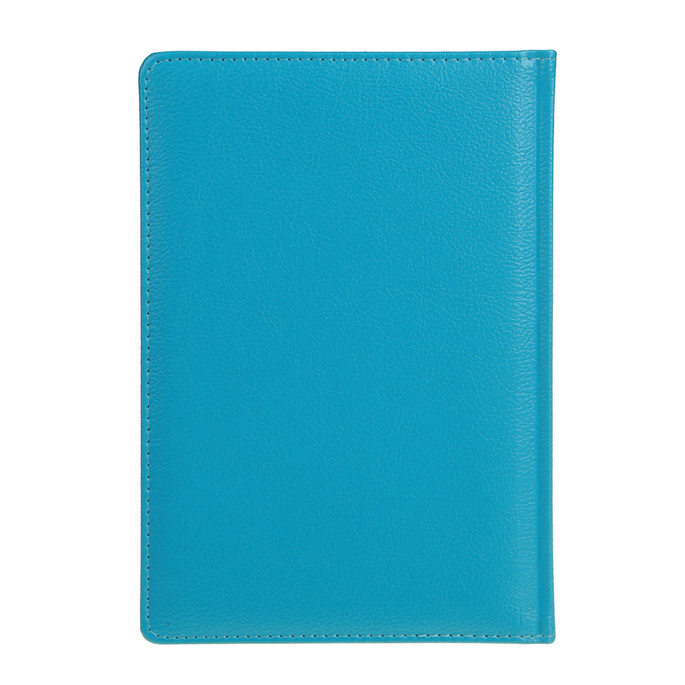 Ежедневник недатир."ЛОФТ" А5, 320 стр., тв.обл.с поролоном, иск.кожа, нашивка, цв.срез, голубой мет., арт.№ 572-152