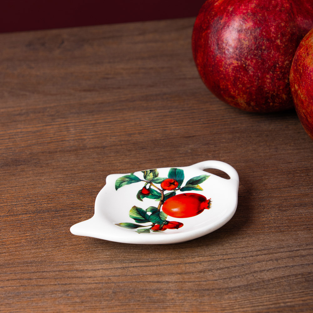 MILLIMI Гранат Подставка под чайный пакетик, 12х9х1,5см, керамика, арт.№ 824-140