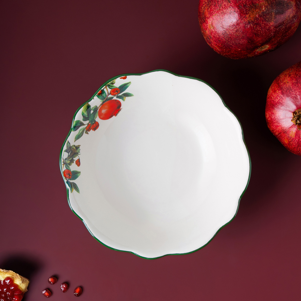 MILLIMI Гранат Салатник, 800мл, 20,5х6см, керамика, арт.№ 824-141