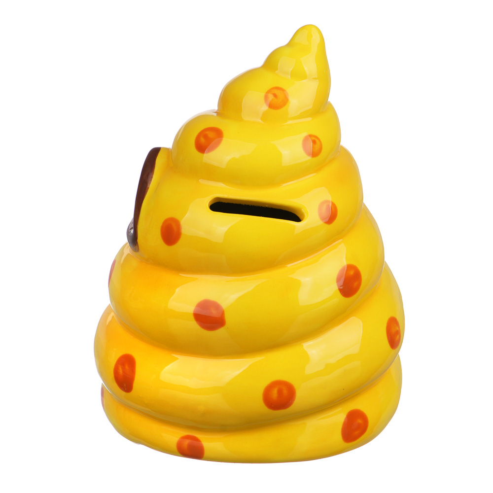 РЫЖИЙ Копилка Крабик, 13,5x11x14,8 см, керамика, цвет желтый, арт.№ 511-308