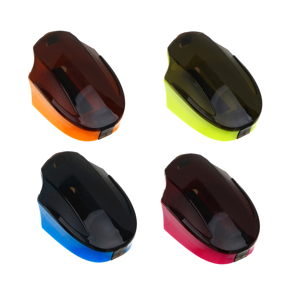 Точилка пластиковая с контейнером, тонированная крышка, 1 отверстие, 4 цвета корпуса, 4,3х2,9х2,3 см, арт.№ 607-034