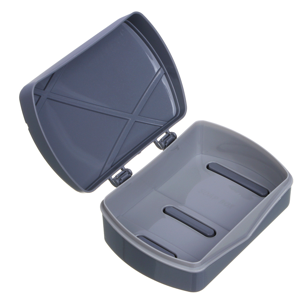 VETTA Мыльница, пластик, 13,5х9х5 см, серый, арт.№ 463-515