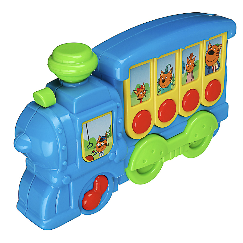 ИГРОЛЕНД Планшет музыкальный Паровозик "Три кота", звук, 2АА, ABS, 28,5х21х5,5см, арт.№ 889-065