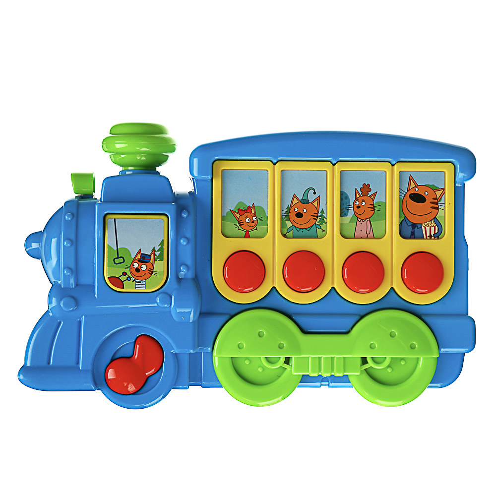 ИГРОЛЕНД Планшет музыкальный Паровозик "Три кота", звук, 2АА, ABS, 28,5х21х5,5см, арт.№ 889-065