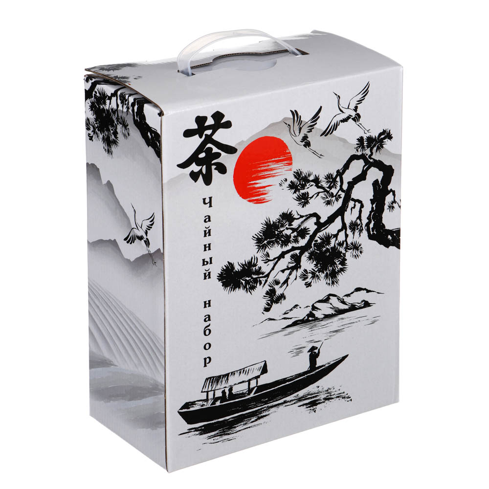 Набор подарочный чайный, стекло, дерево, арт.№ 531-060