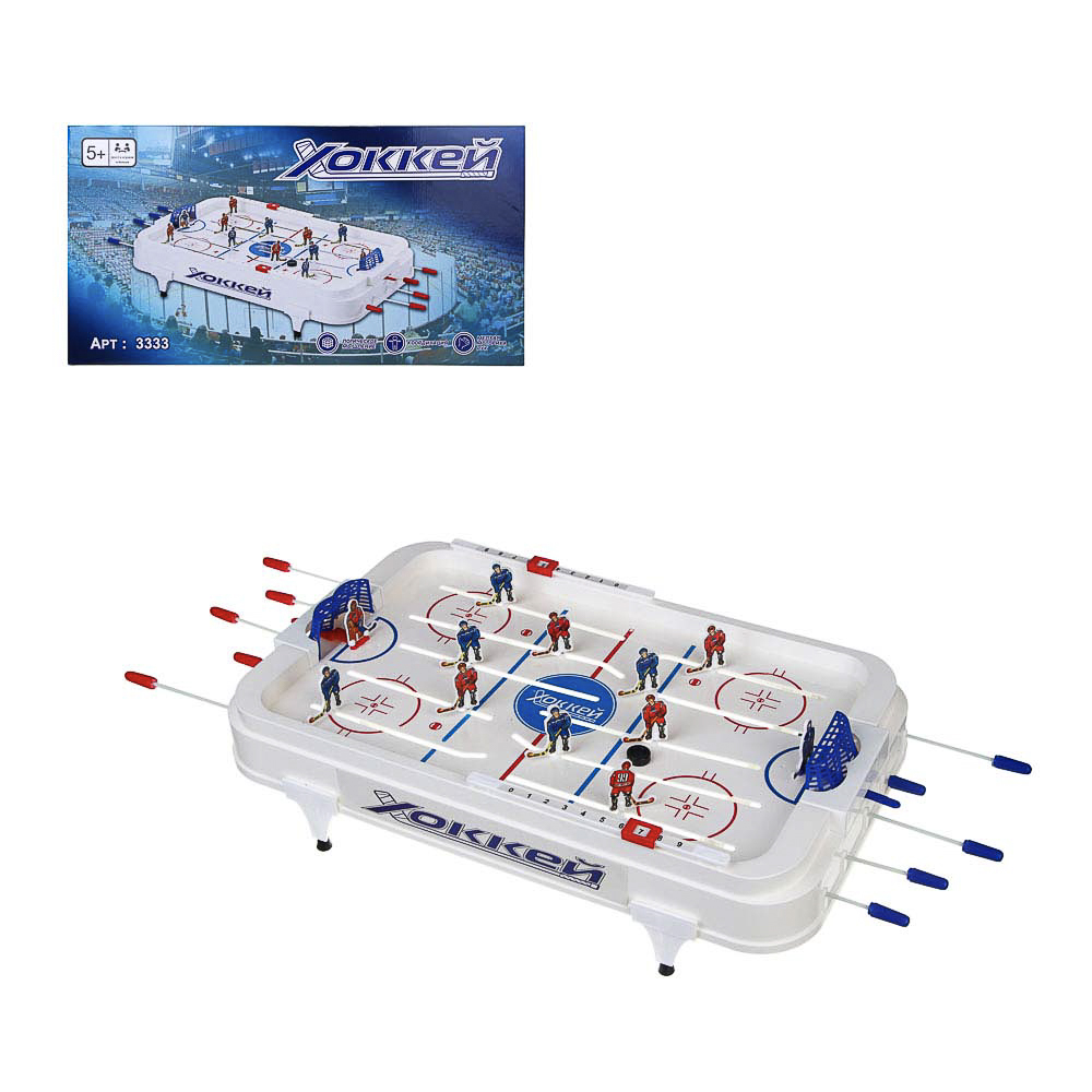 Настольная игра "Хоккей", ИГРОЛЕНД, ABS, металл, бумага, арт.№ 897-122