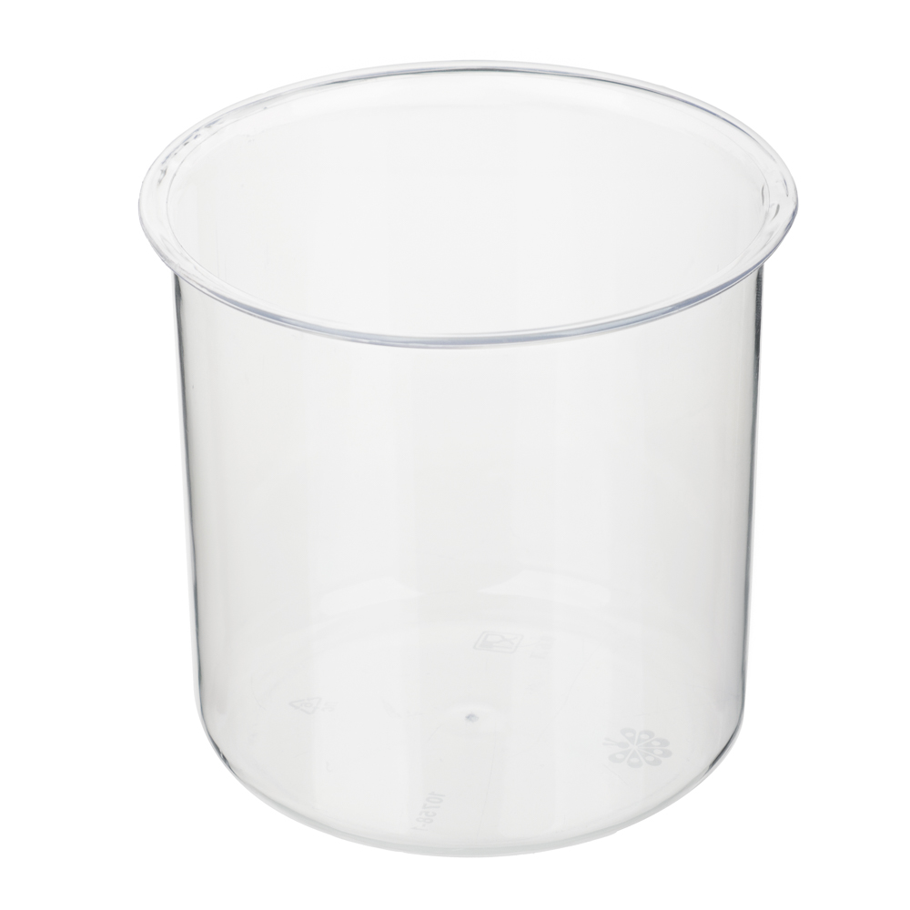 Банка круглая с вакуумной крышкой для сыпучих продуктов 0,6л, D-11,4см, H-11см, пластик, 2 цвета, арт.№ 861-476