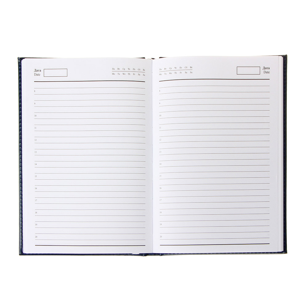 Ежедневник недатир."Кроко" А5, 320стр, тверд.обл.с поролоном, ПУ под кожу крокодила, пакет, черный, арт.№ 572-060