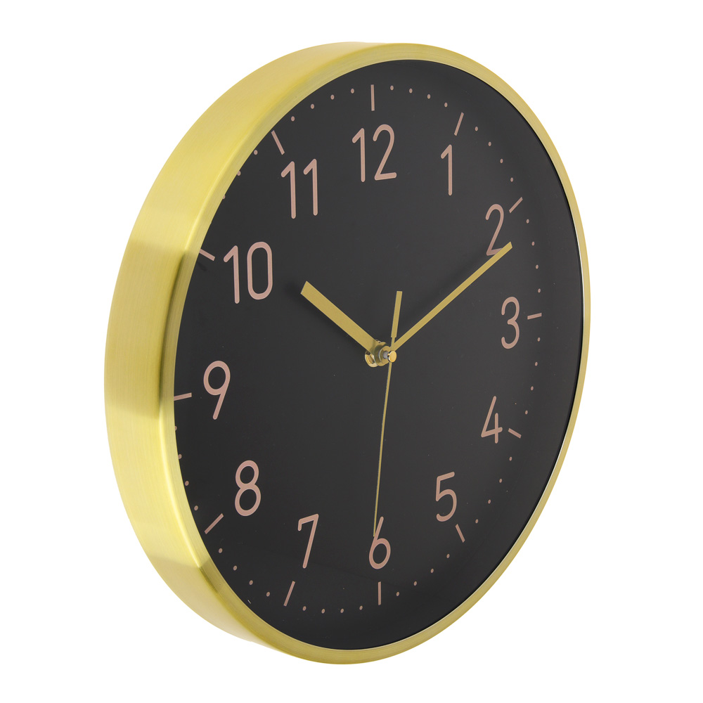 LADECOR CHRONO Часы настенные круглые, металл, d30 см, 1xAA, цвет черный, арт.06-55, арт.№ 581-340