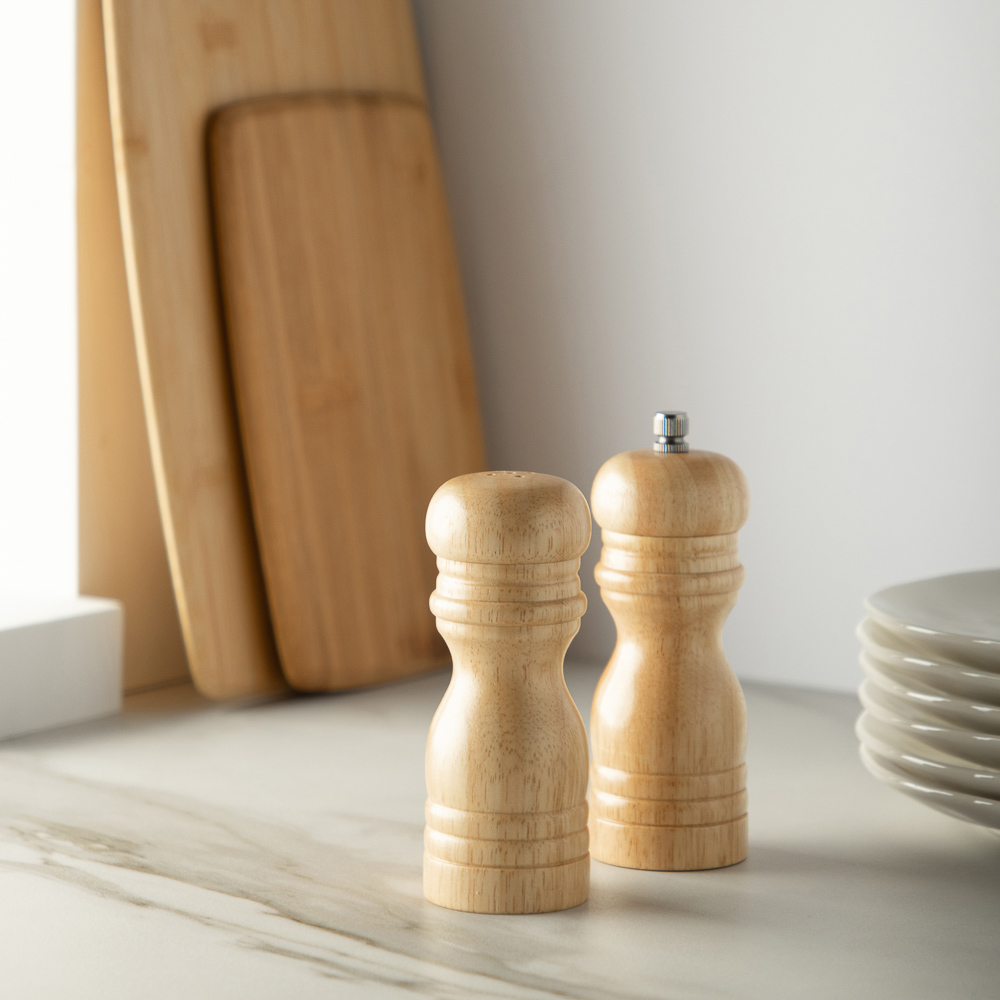 VETTA Набор для специй 2пр. мельница 14см + солонка 13см, дерево, P6 9905SP, арт.№ 827-018