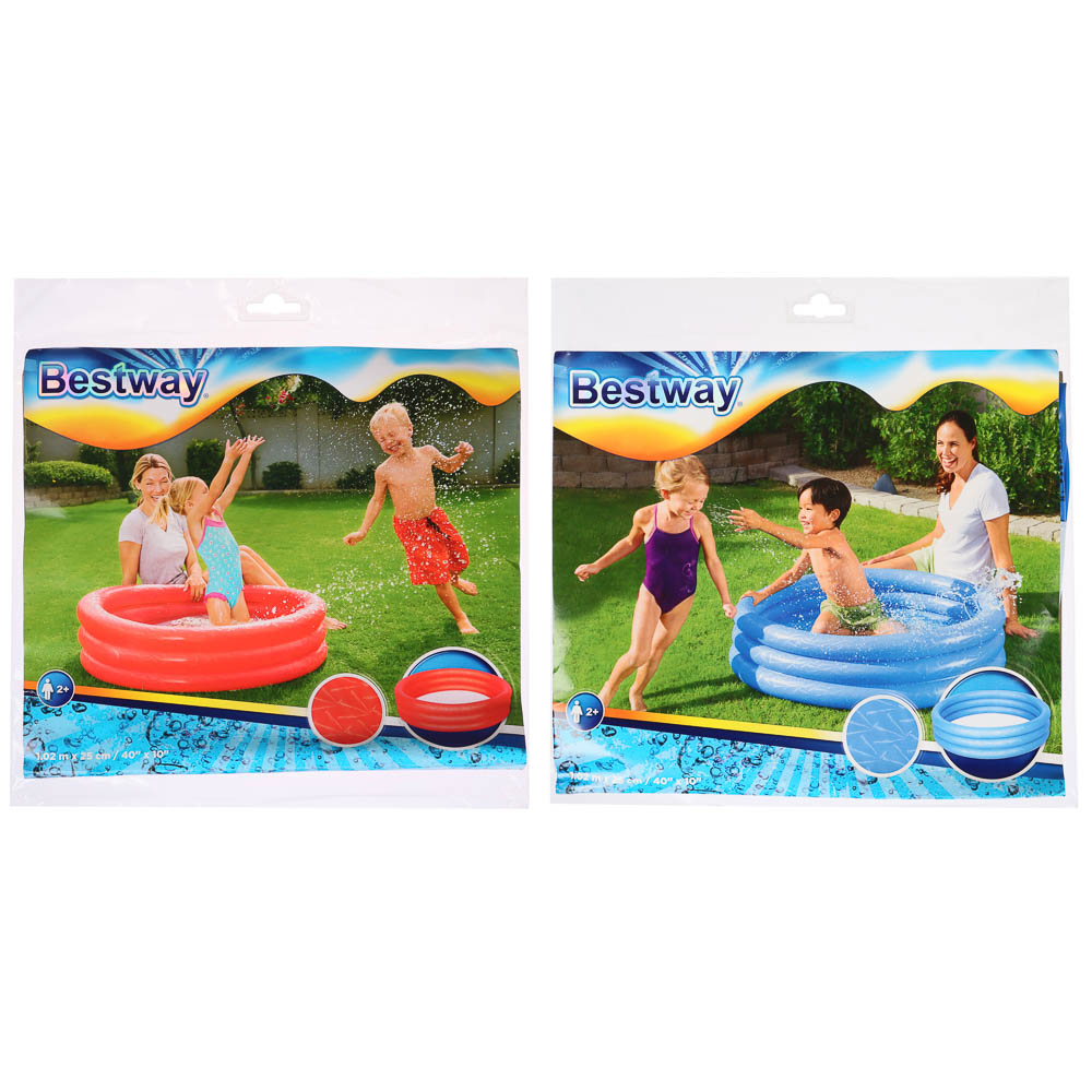 BESTWAY Бассейн для малышей SPLASH 'N SMILE, 102х25см, 101л,  ПВХ, от 2 лет, 51024, арт.№ 013-027