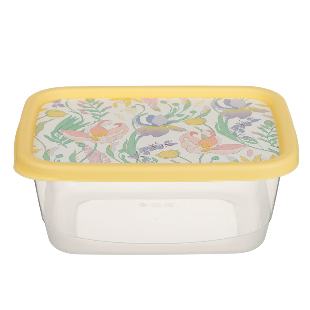 Ботаника Контейнер для продуктов прямоугольный 0,85л, пластик, 3 цвета, арт.№ 861-568